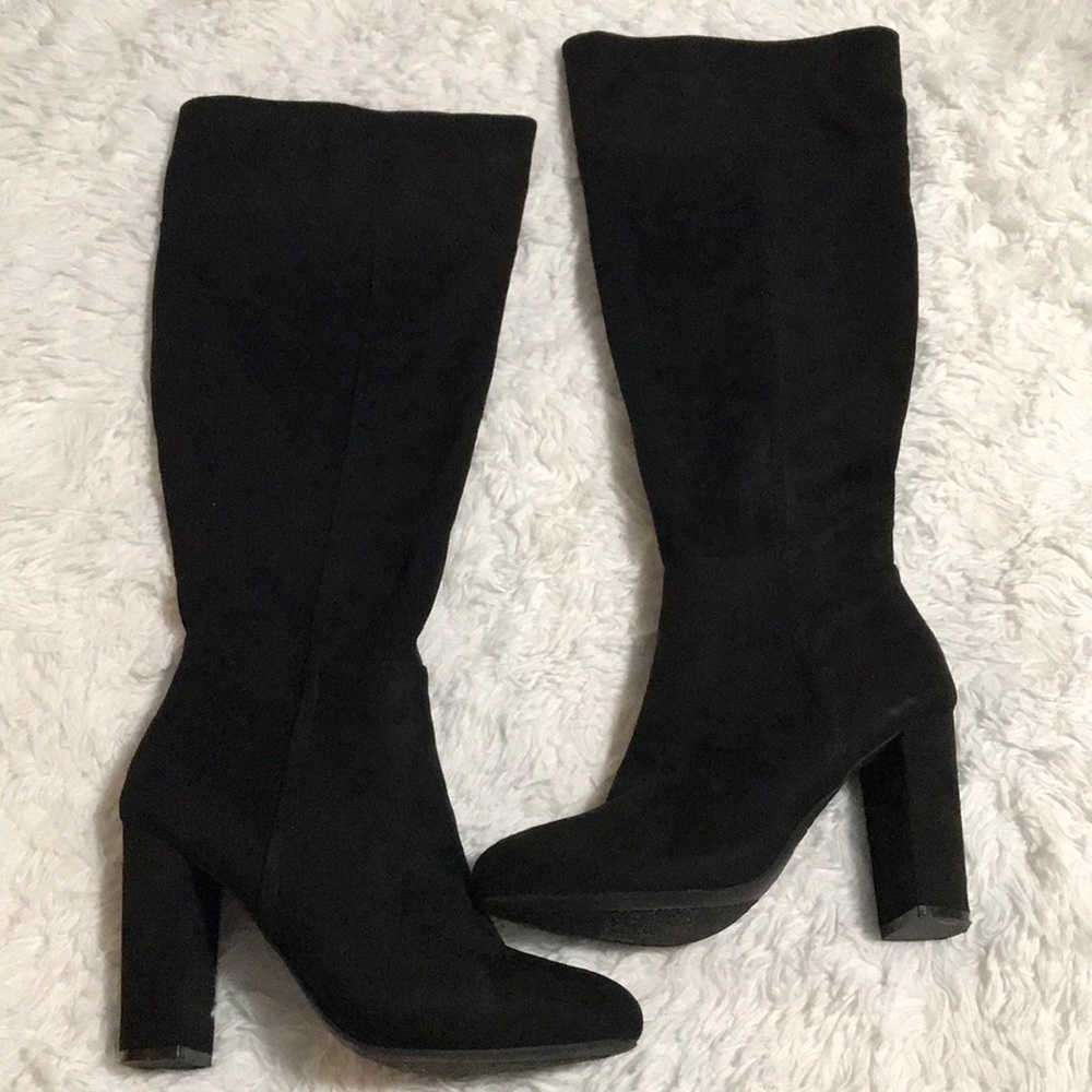 Bamboo Knee High Black Boots